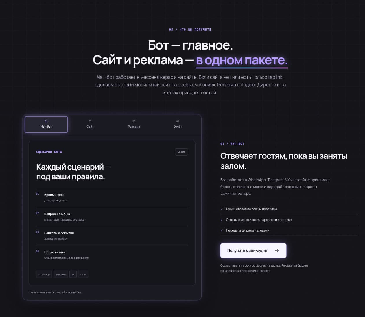 AI-чат-бот для ресторанов, кафе и баров
