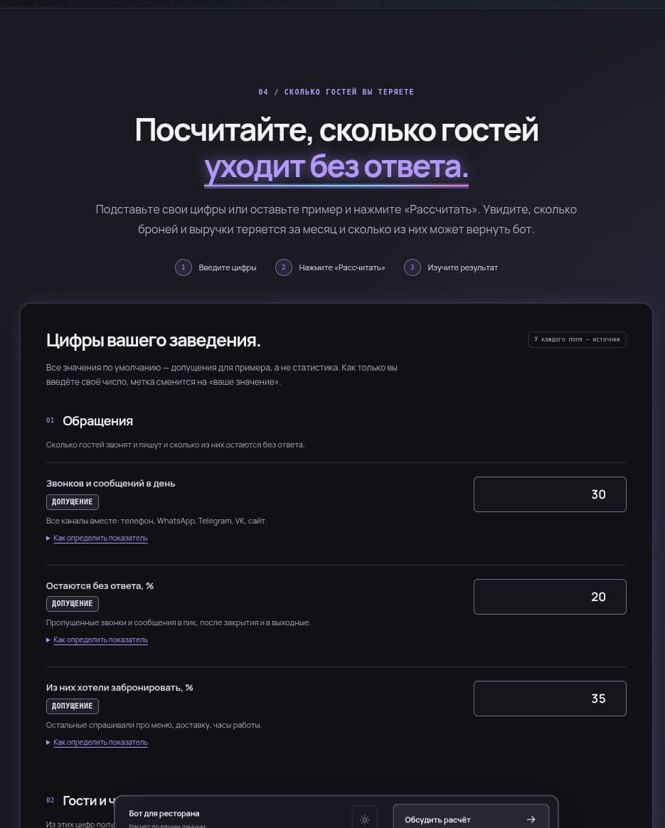 AI-чат-бот для ресторанов, кафе и баров